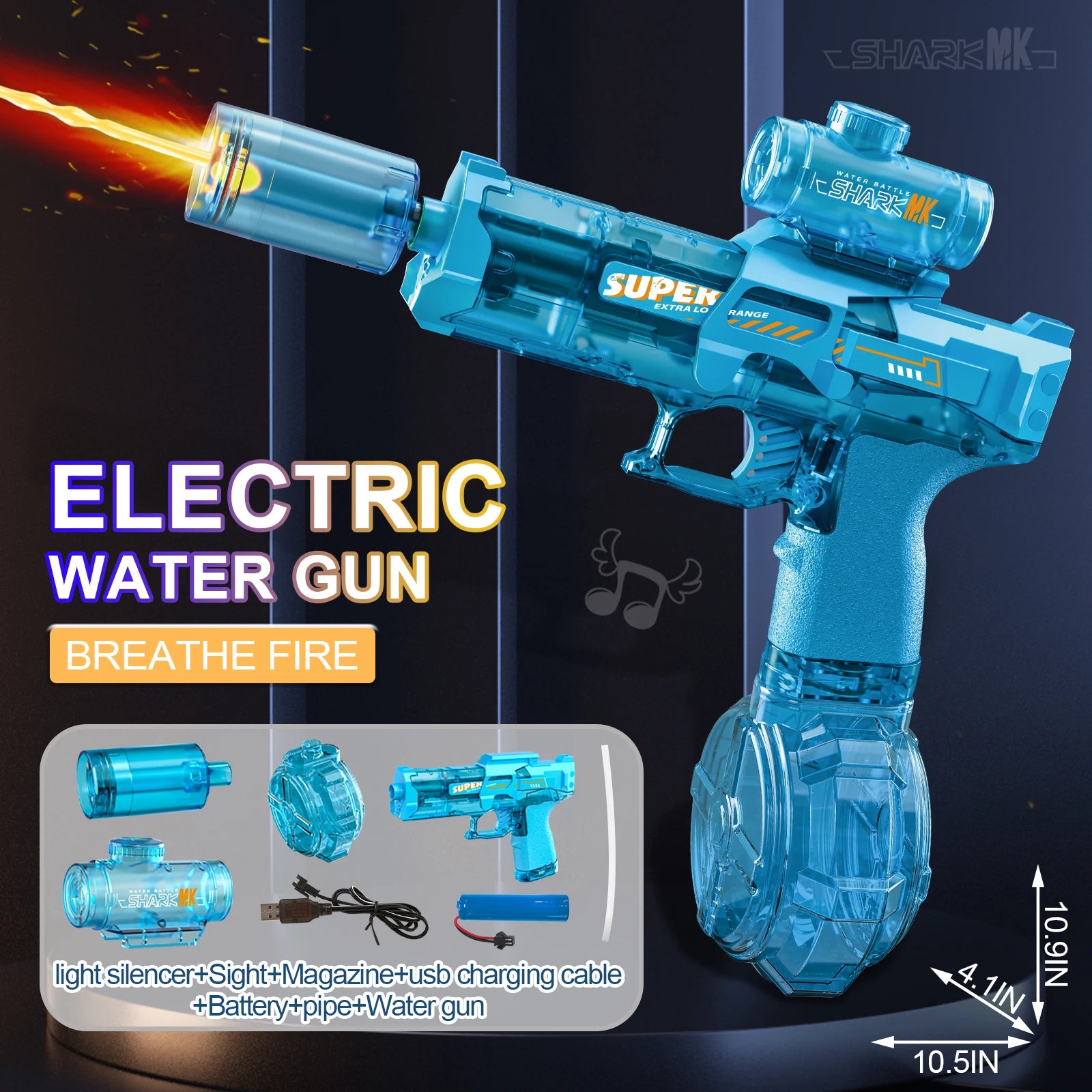 Electric Water Gun Toys Summer Outdoor Beach Pool Garden Fight Games