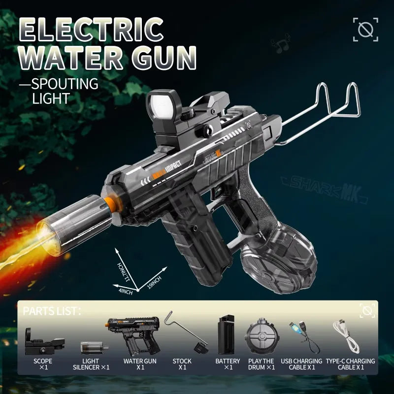 Electric Water Gun Toys Summer Outdoor Beach Pool Garden Fight Games
