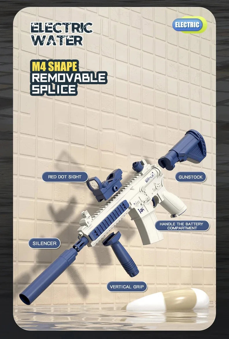 M416 Water Gun Fully Automatic Shooting Toy Summer Battle Beach Outdoor Entertainment Toys