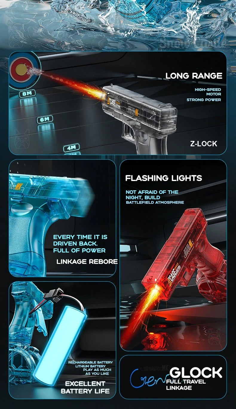 2025 Summer Hot M416 Water Gun Fully Automatic Shooting Toy Summer Battle Beach