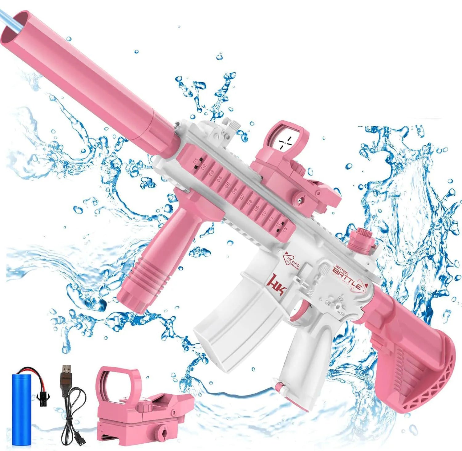 2025 Summer Hot M416 Water Gun Fully Automatic Shooting Toy Summer Battle Beach