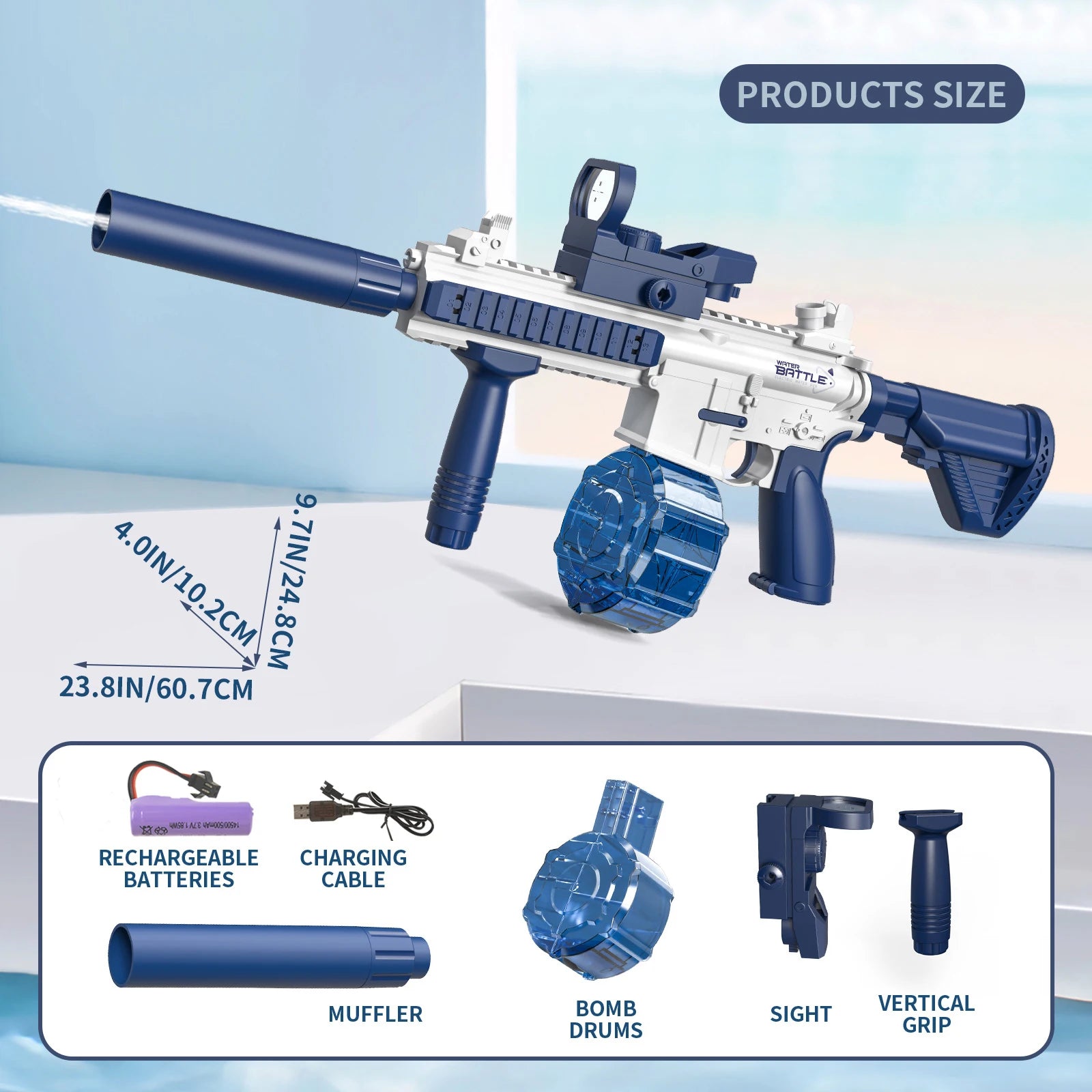 M416 Water Gun Fully Automatic Shooting Toy Summer Battle Beach Outdoor Entertainment Toys