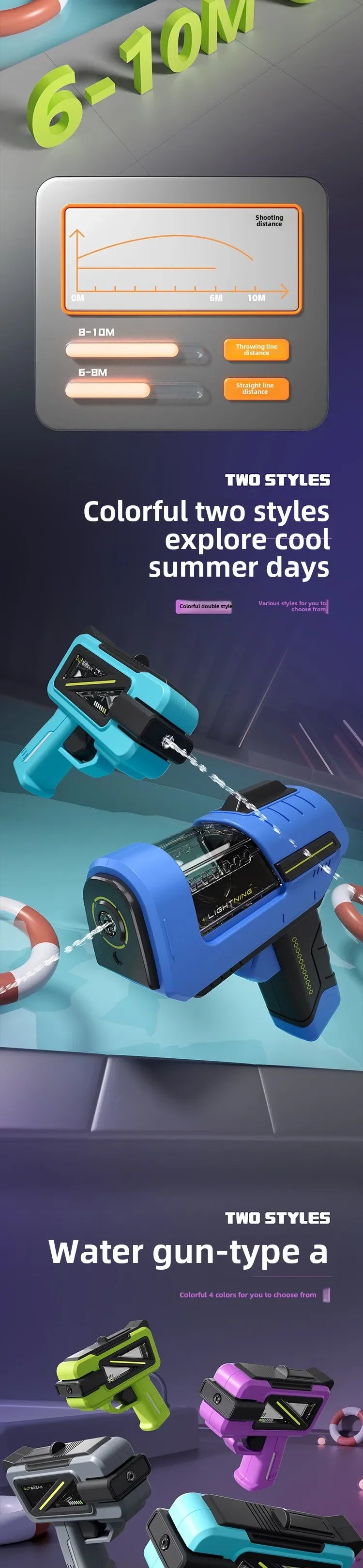 New Water Gun High-pressure Shooting Water Beach Toy